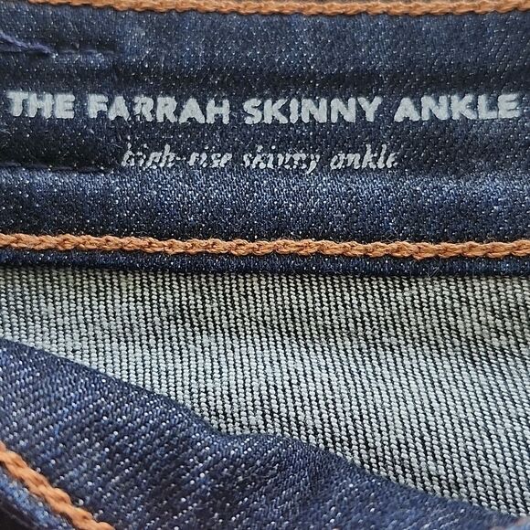 AG Adriano Goldschmied The Farrah High Rise Skinny Ankle Dark Blue Was Jeans, 26 - Picture 6 of 11